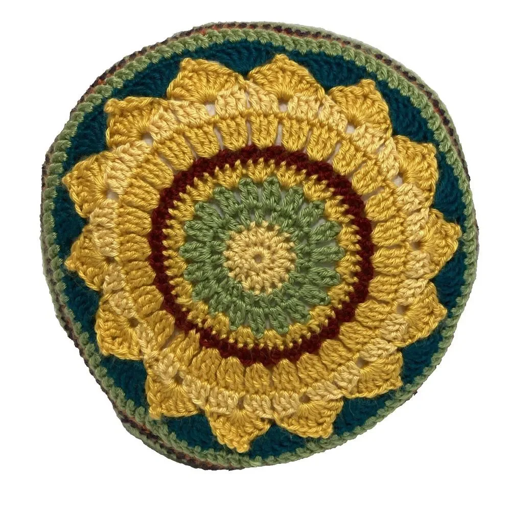 Mandala Handmade Crochet Round Throw Pillow Decor‎ Cushion 12